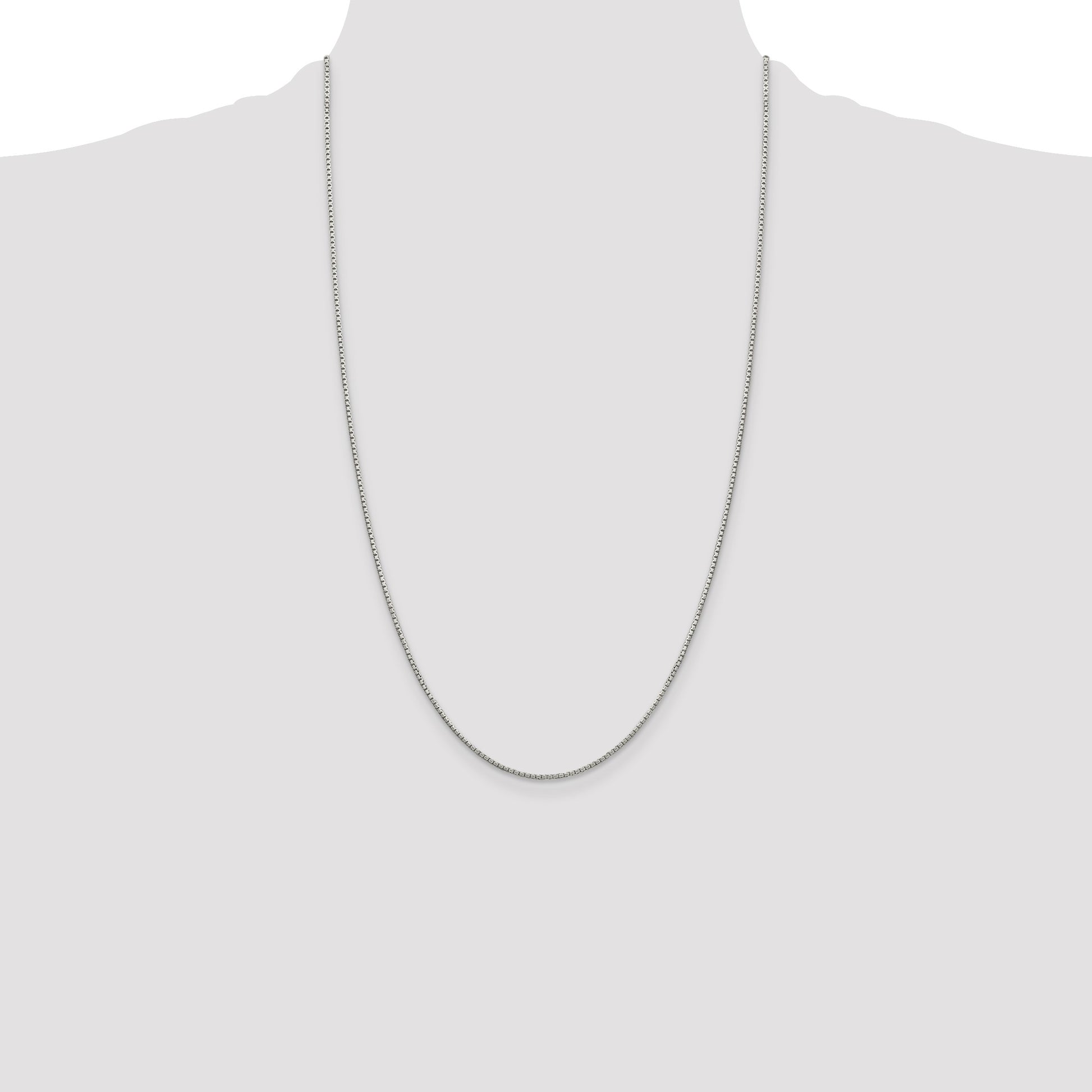 Sterling Silver 1.35mm 8 Sided Box Chain