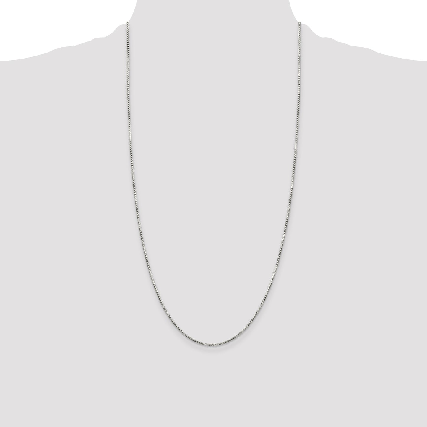 Sterling Silver 1.35mm 8 Sided Box Chain