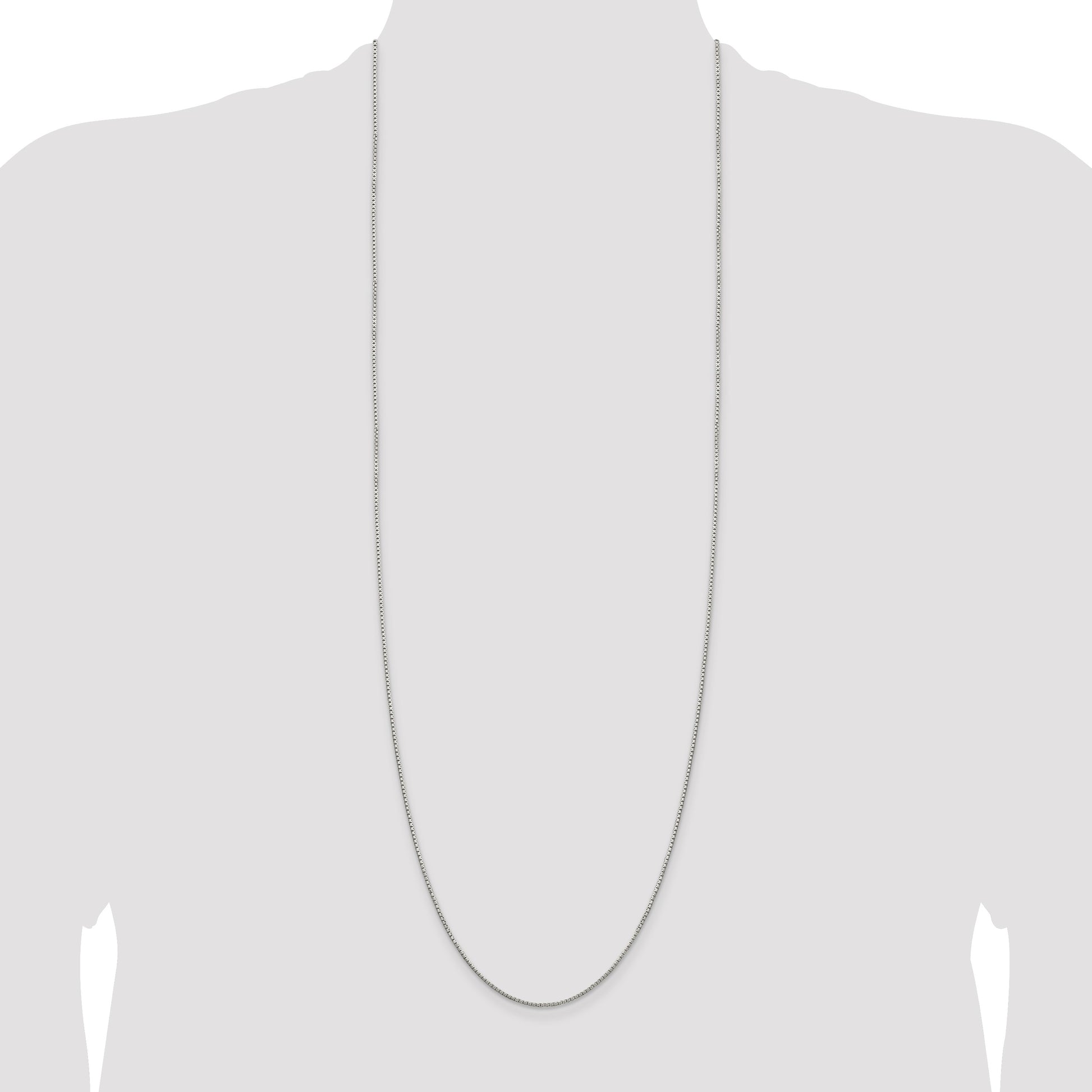 Sterling Silver 1.35mm 8 Sided Box Chain