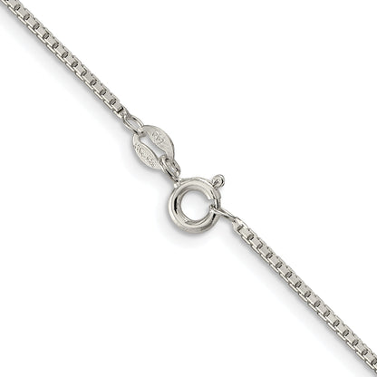 Sterling Silver Rhodium-plated 1.35mm 8 Sided Box Chain