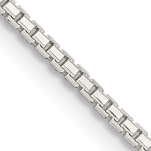 Sterling Silver 1.35mm 8 Sided w/4in ext. Box Chain