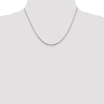 Sterling Silver 1.5mm 8 Sided w/2in ext. Box Chain