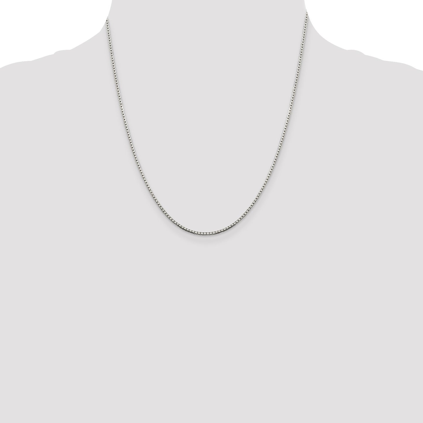 Sterling Silver 1.5mm 8 Sided Box Chain