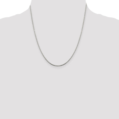 Sterling Silver 1.5mm 8 Sided Box Chain