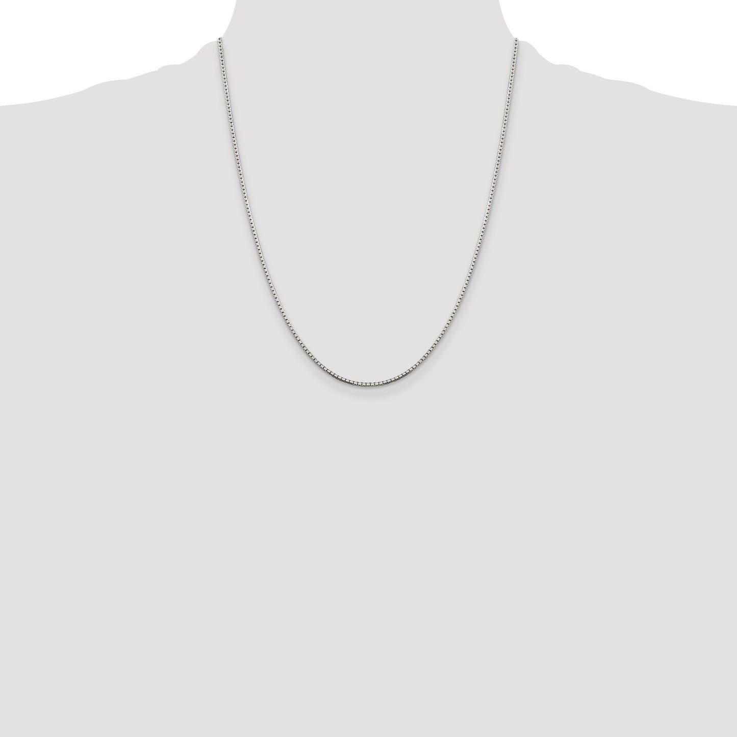 Sterling Silver 1.5mm 8 Sided Box Chain