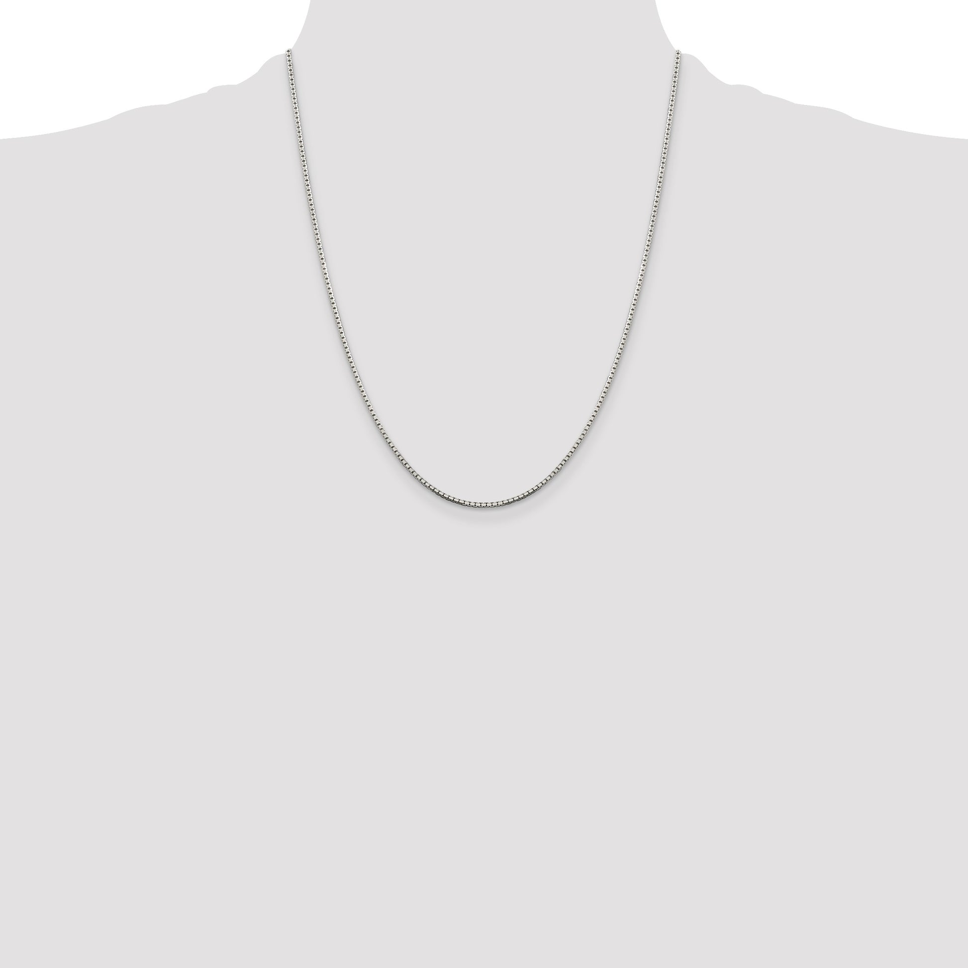 Sterling Silver 1.5mm 8 Sided Box Chain