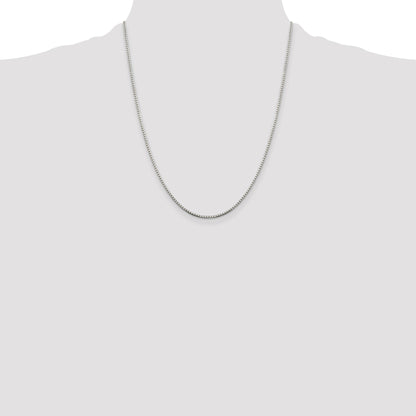 Sterling Silver 1.5mm 8 Sided Box Chain