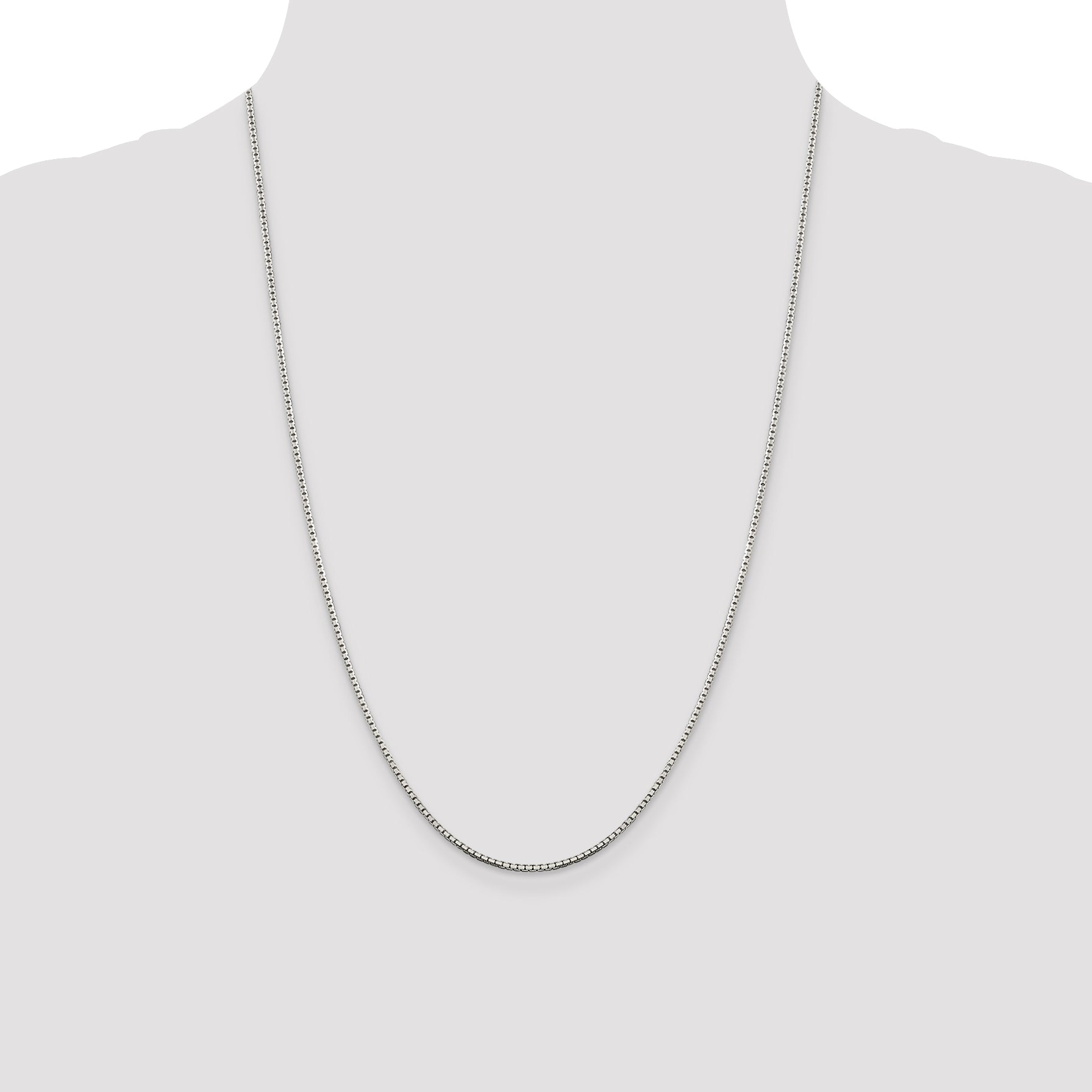 Sterling Silver 1.5mm 8 Sided Box Chain