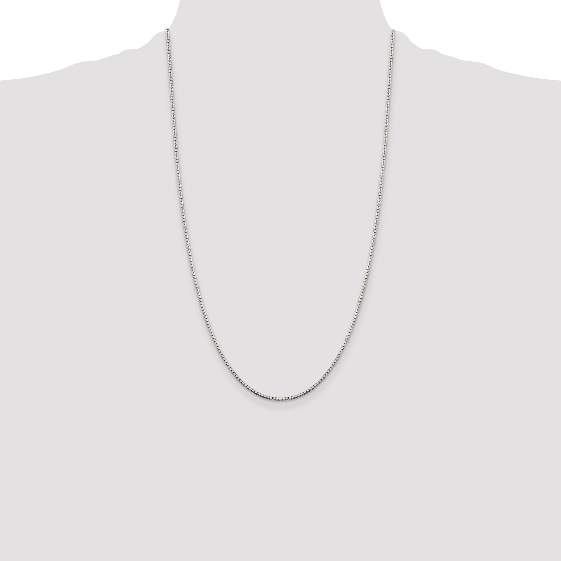 Sterling Silver 1.5mm 8 Sided Box Chain