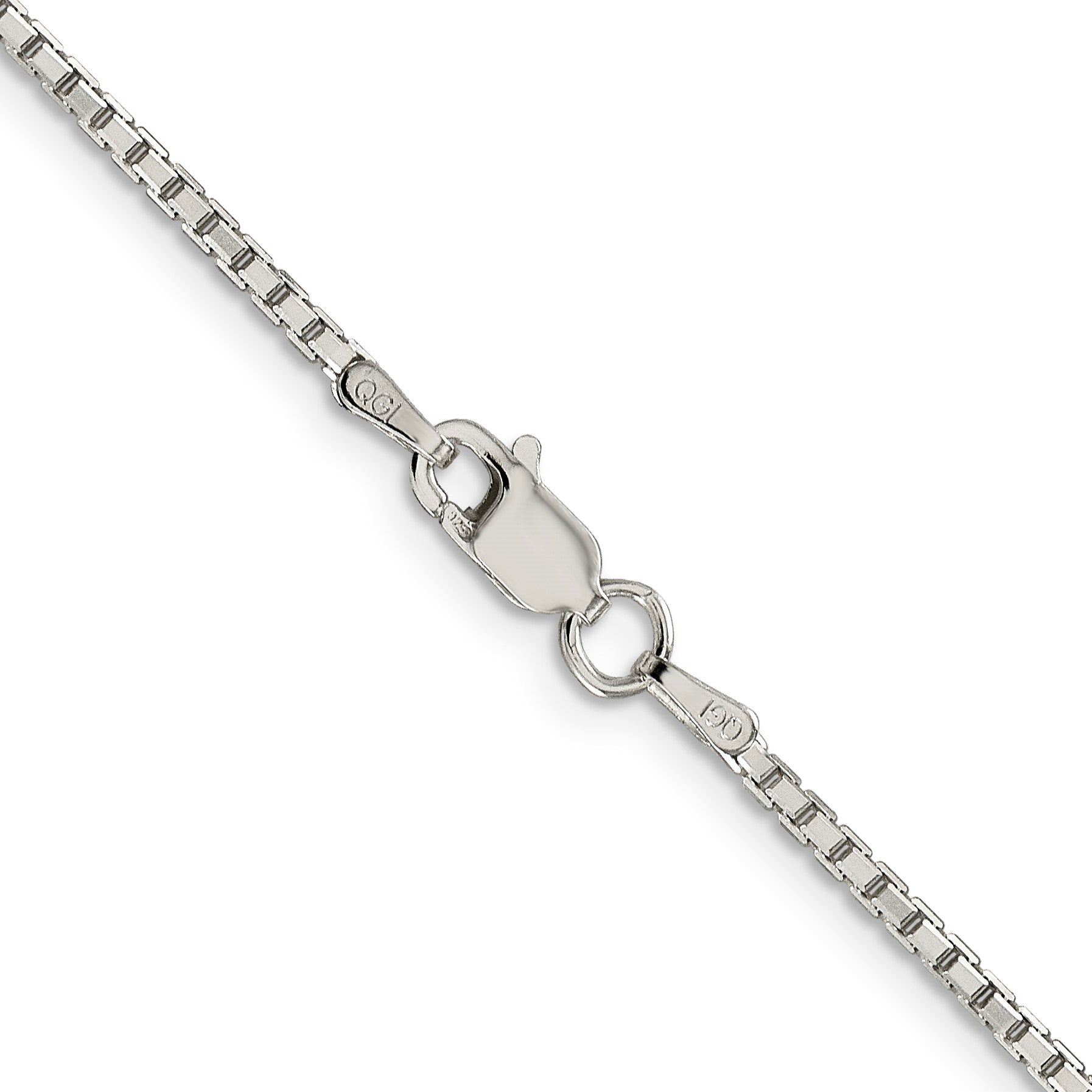 Sterling Silver 1.7mm 8 Sided Box Chain