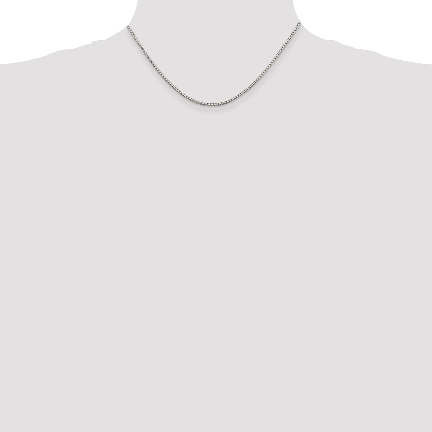 Sterling Silver 1.7mm 8 Sided Box Chain