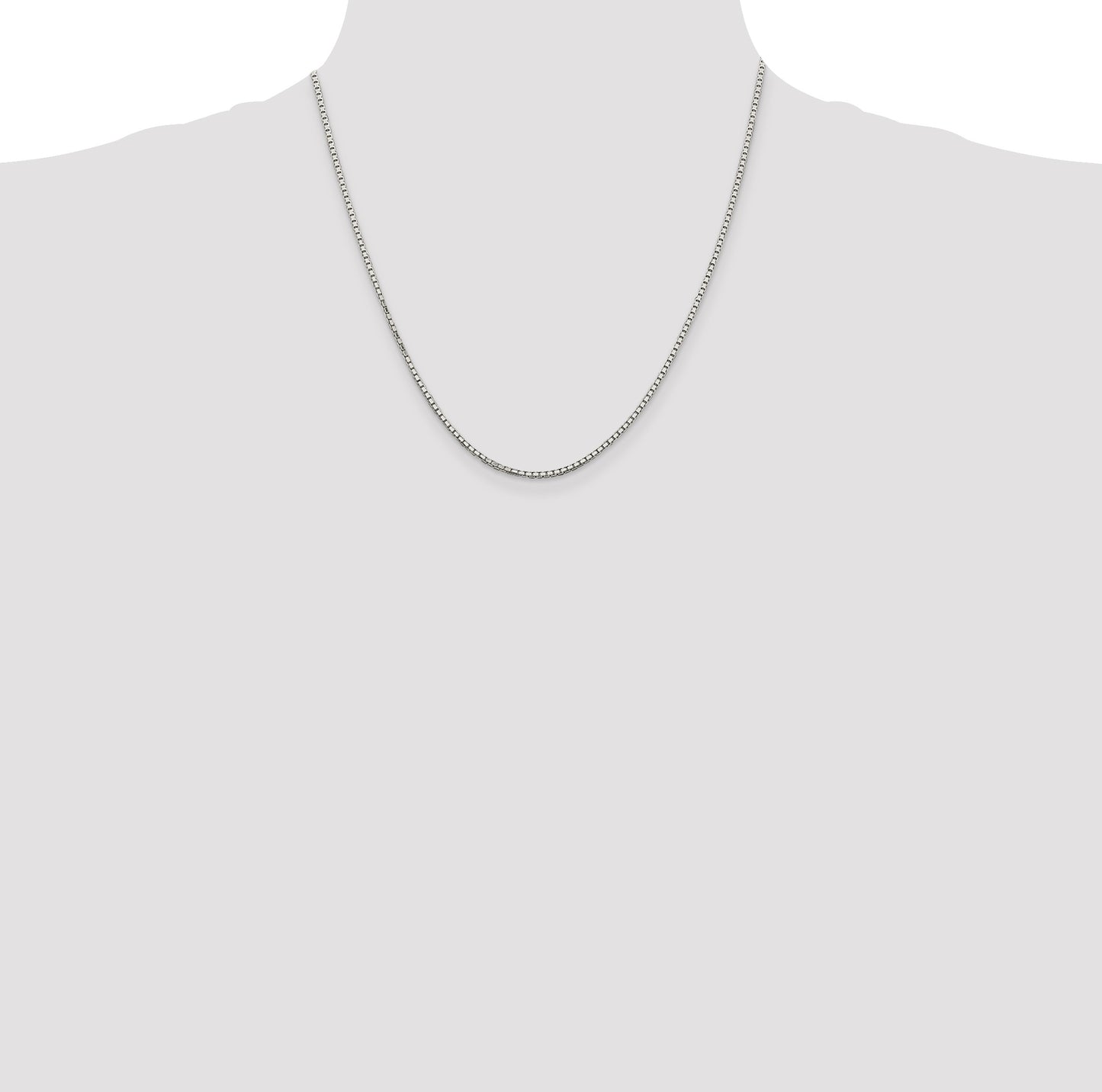 Sterling Silver 1.7mm 8 Sided Box Chain