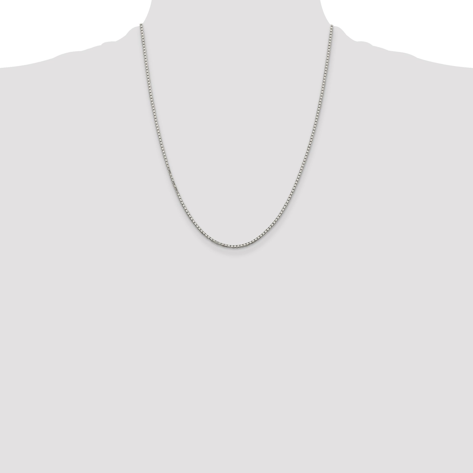 Sterling Silver 1.7mm 8 Sided Box Chain