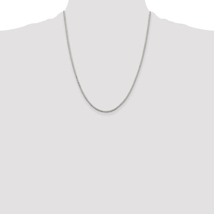 Sterling Silver 1.7mm 8 Sided Box Chain