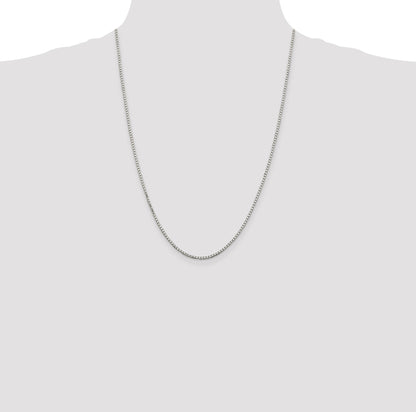 Sterling Silver 1.7mm 8 Sided Box Chain