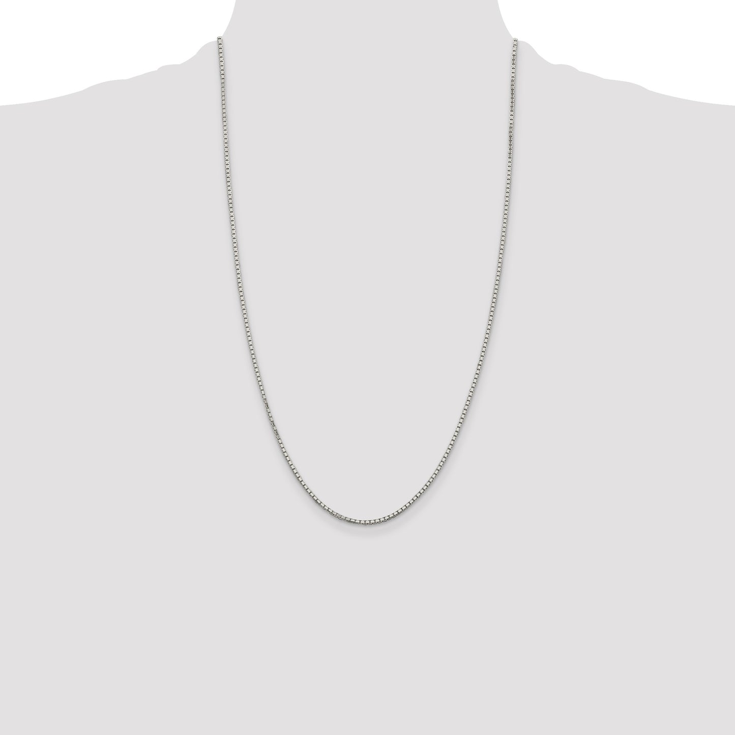 Sterling Silver 1.7mm 8 Sided Box Chain
