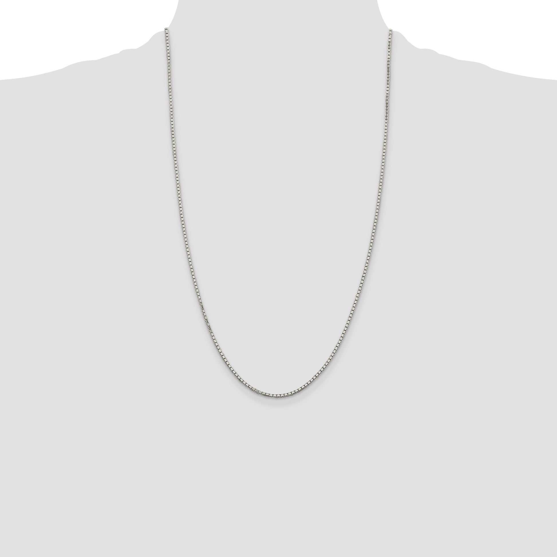 Sterling Silver 1.7mm 8 Sided Box Chain