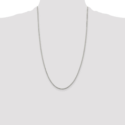 Sterling Silver 1.7mm 8 Sided Box Chain