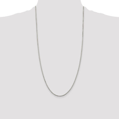 Sterling Silver 1.7mm 8 Sided Box Chain