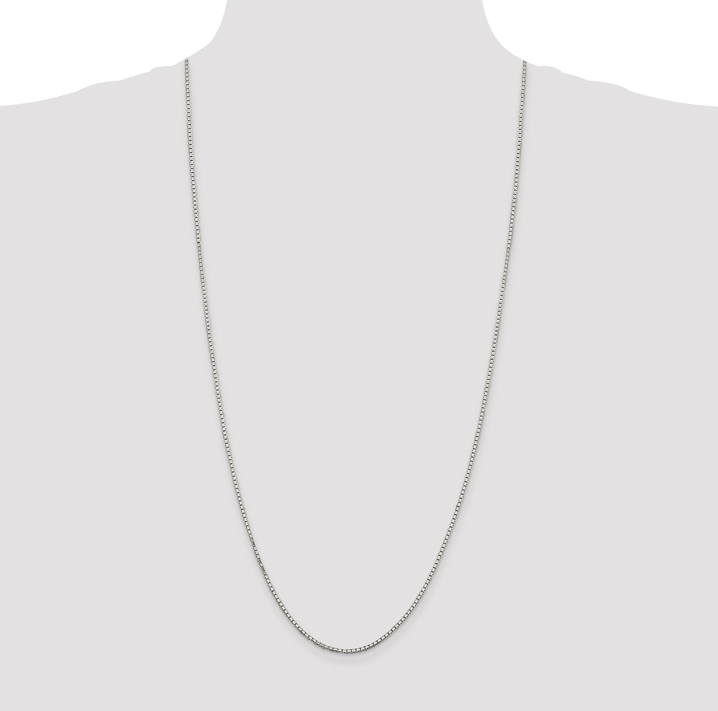 Sterling Silver 1.7mm 8 Sided Box Chain