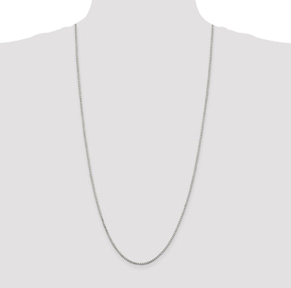 Sterling Silver 1.7mm 8 Sided Box Chain
