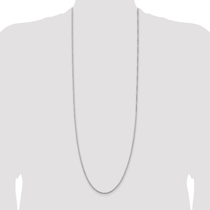 Sterling Silver 1.7mm 8 Sided Box Chain