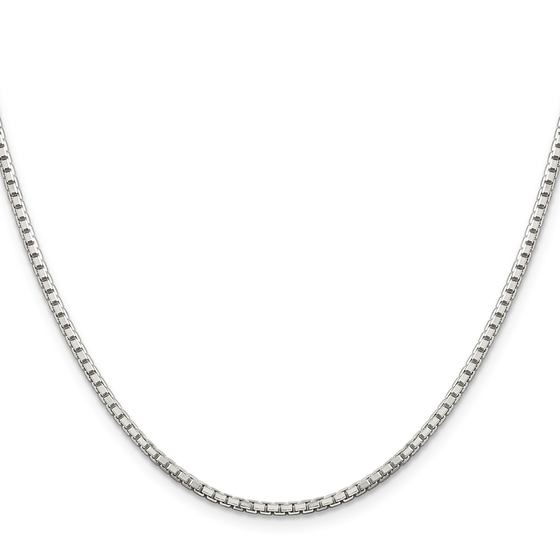Sterling Silver 2mm 8 Sided Box Chain