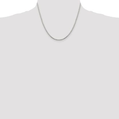 Sterling Silver 2mm 8 Sided Box Chain