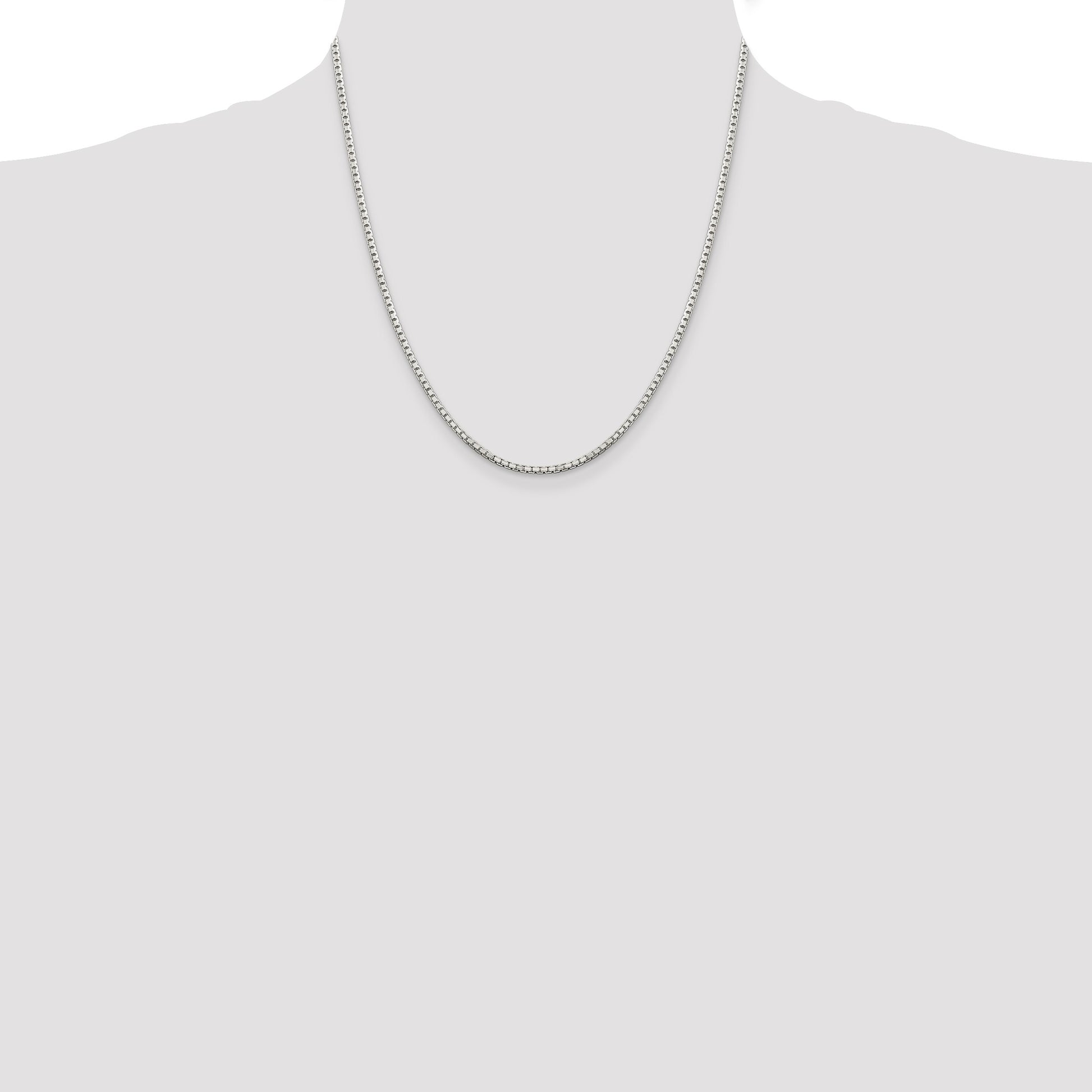 Sterling Silver 2mm 8 Sided Box Chain