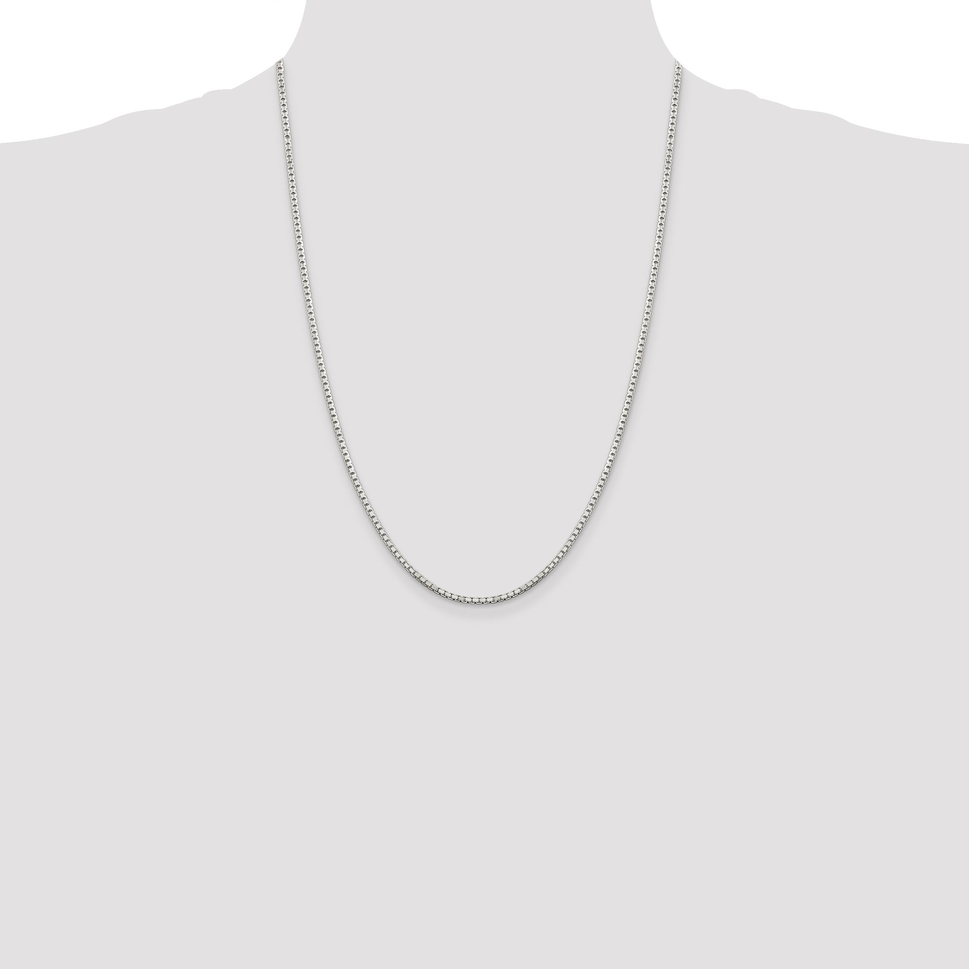 Sterling Silver 2mm 8 Sided Box Chain