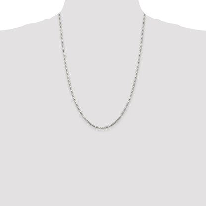 Sterling Silver 2mm 8 Sided Box Chain