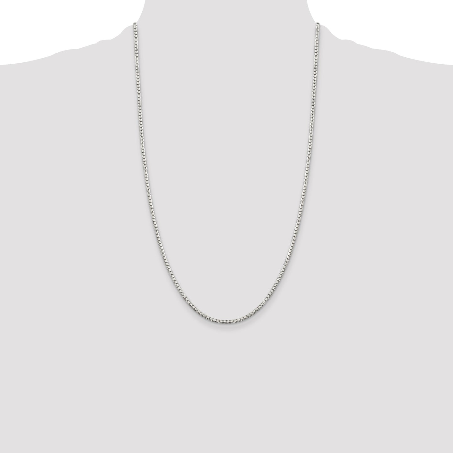 Sterling Silver 2mm 8 Sided Box Chain