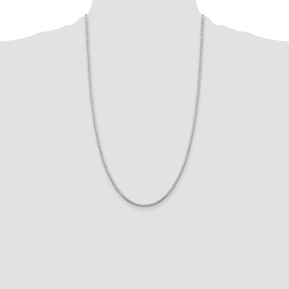 Sterling Silver 2mm 8 Sided Box Chain