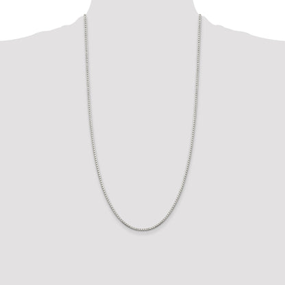 Sterling Silver 2mm 8 Sided Box Chain