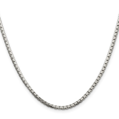 Sterling Silver 2.5mm 8 Sided Box Chain