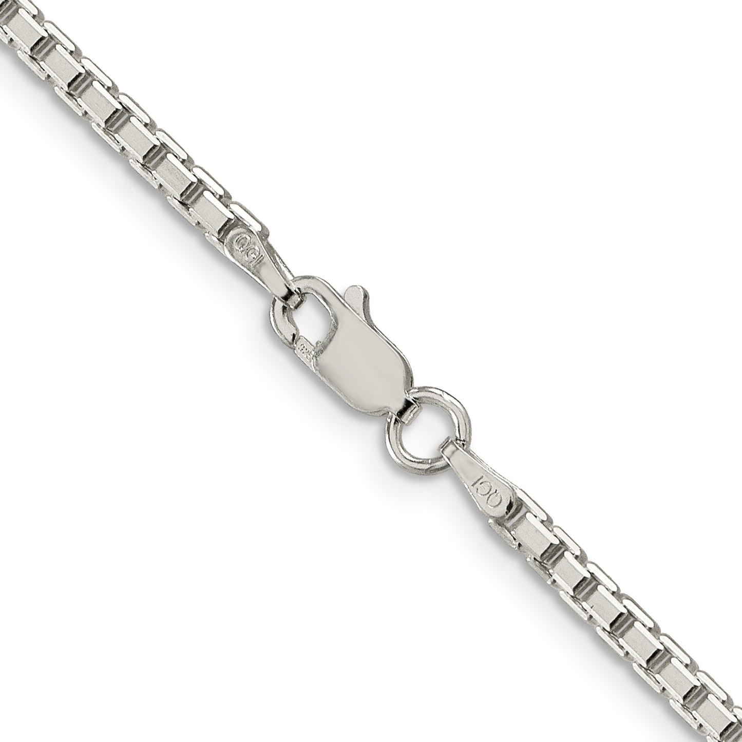 Sterling Silver 2.5mm 8 Sided Box Chain