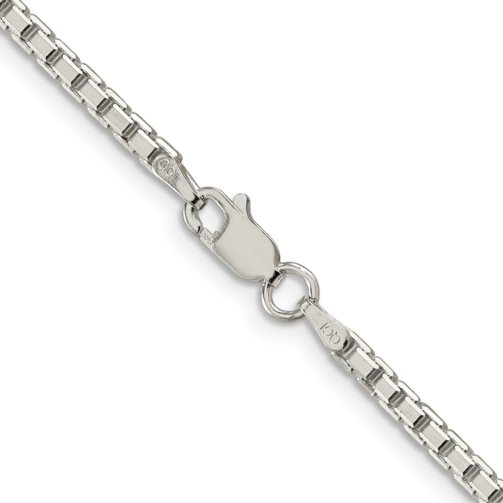 Sterling Silver 2.5mm 8 Sided Box Chain