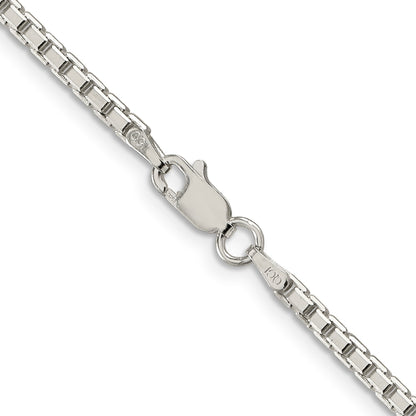 Sterling Silver 2.5mm 8 Sided Box Chain