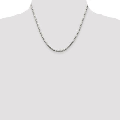 Sterling Silver 2.5mm 8 Sided Box Chain