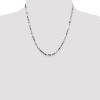 Sterling Silver 2.5mm 8 Sided Box Chain