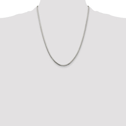 Sterling Silver 2.5mm 8 Sided Box Chain