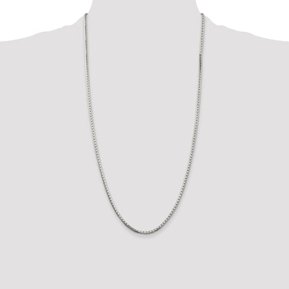Sterling Silver 2.5mm 8 Sided Box Chain