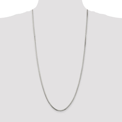 Sterling Silver 2.5mm 8 Sided Box Chain
