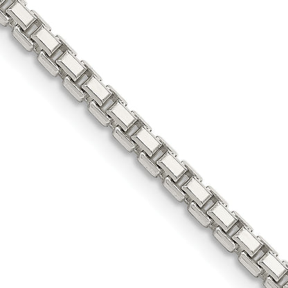 Sterling Silver 2.5mm 8 Sided Box Chain