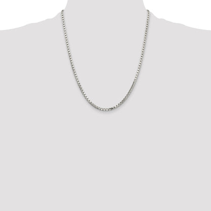 Sterling Silver 2.9mm 8 Sided Box Chain