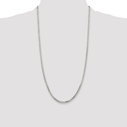 Sterling Silver 2.9mm 8 Sided Box Chain