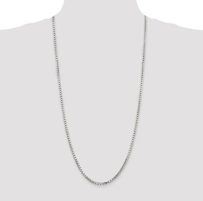 Sterling Silver 2.9mm 8 Sided Box Chain