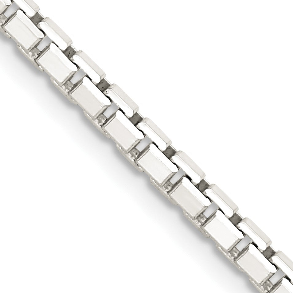 Sterling Silver 2.9mm 8 Sided Box Chain
