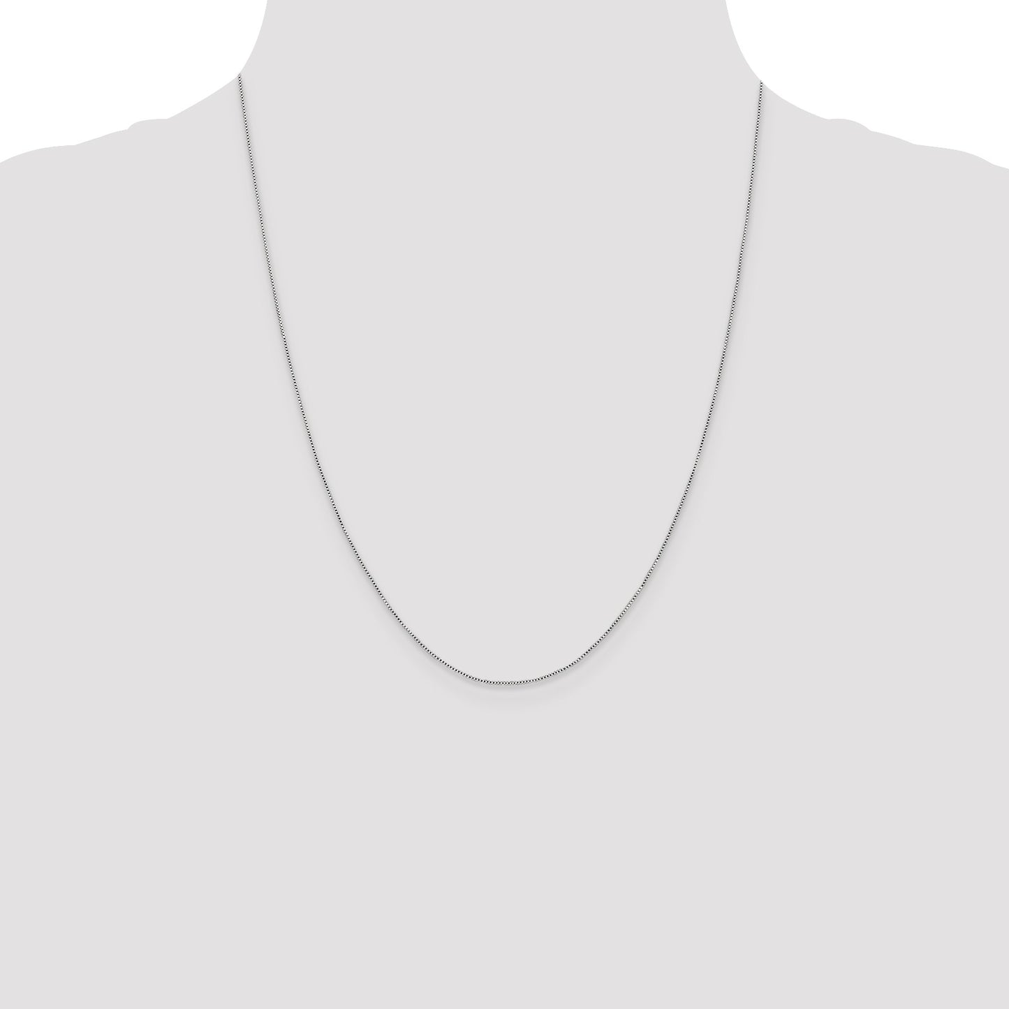 Sterling Silver .6mm Box Chain w/4in ext.