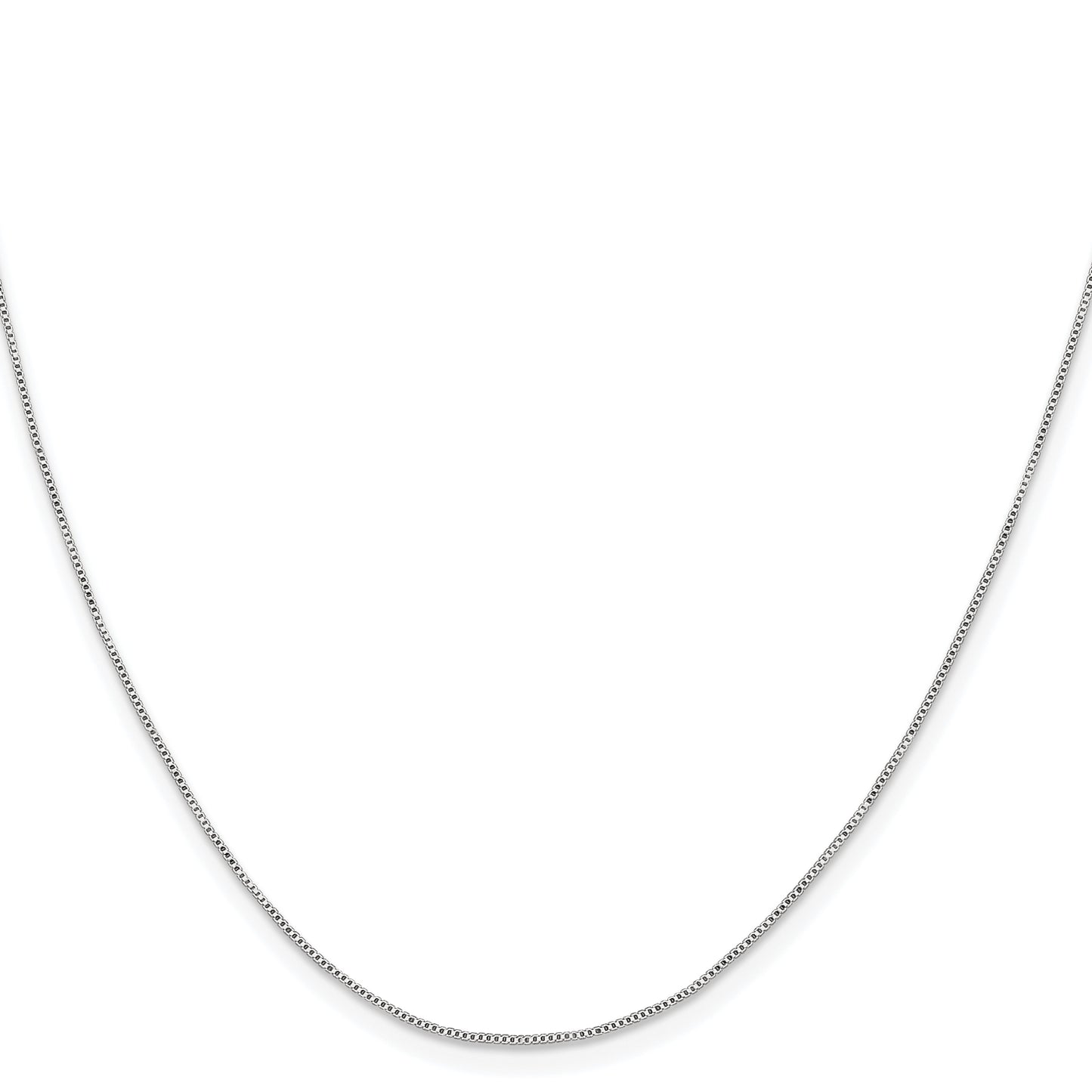 Sterling Silver Rhodium-plated .6mm Box Chain